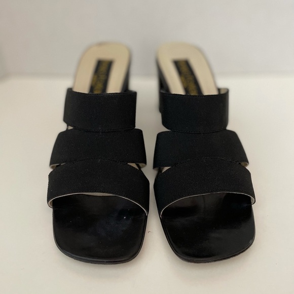 Renzo Fontanelli Firenze Nappa Black High Heel Sandals, Size 4A, Italy, GUC. - Picture 2 of 7